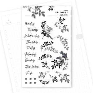 Washi Stickers | Shadows I Rose Stems
