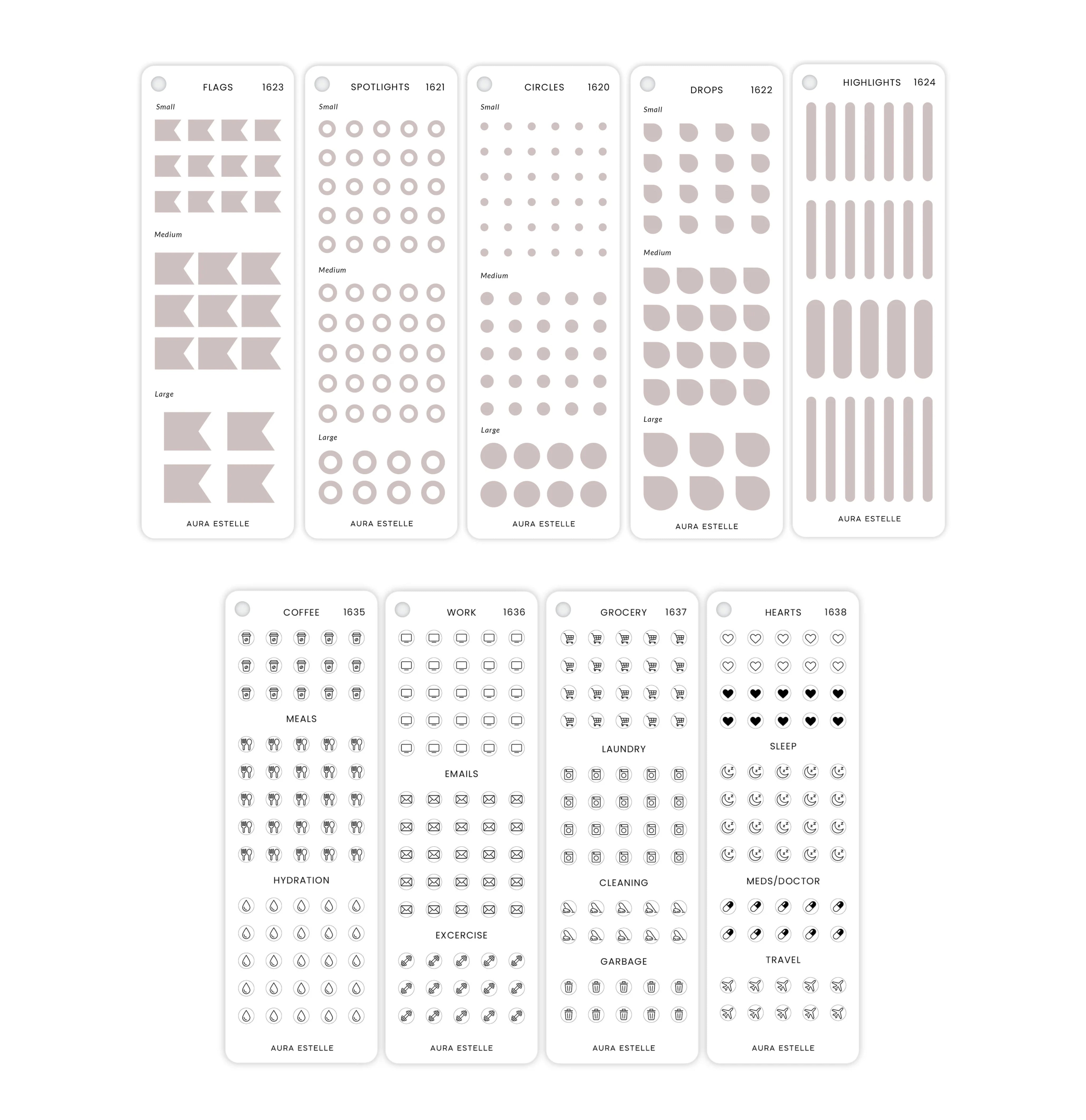 Taupe Sticker Set Without Cover & Screw