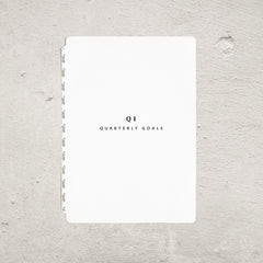 Aura Estelle Goals Tip-In paper insert for Magnet Planner A5 quarterly goals tip-in front page