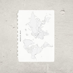 Aura Estelle Travel Tip-In A5 world map page front product shot