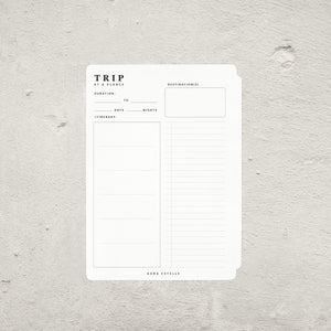 Aura Estelle Travel Tip-In B6 travel plans page back product shot