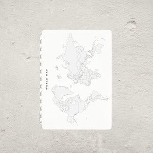 Aura Estelle Travel Tip-In B6 world map page front product shot