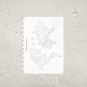 Aura Estelle Travel Tip-In B6 world map page front product shot