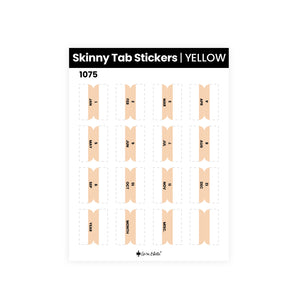 Skinny Tab Stickers Yellow