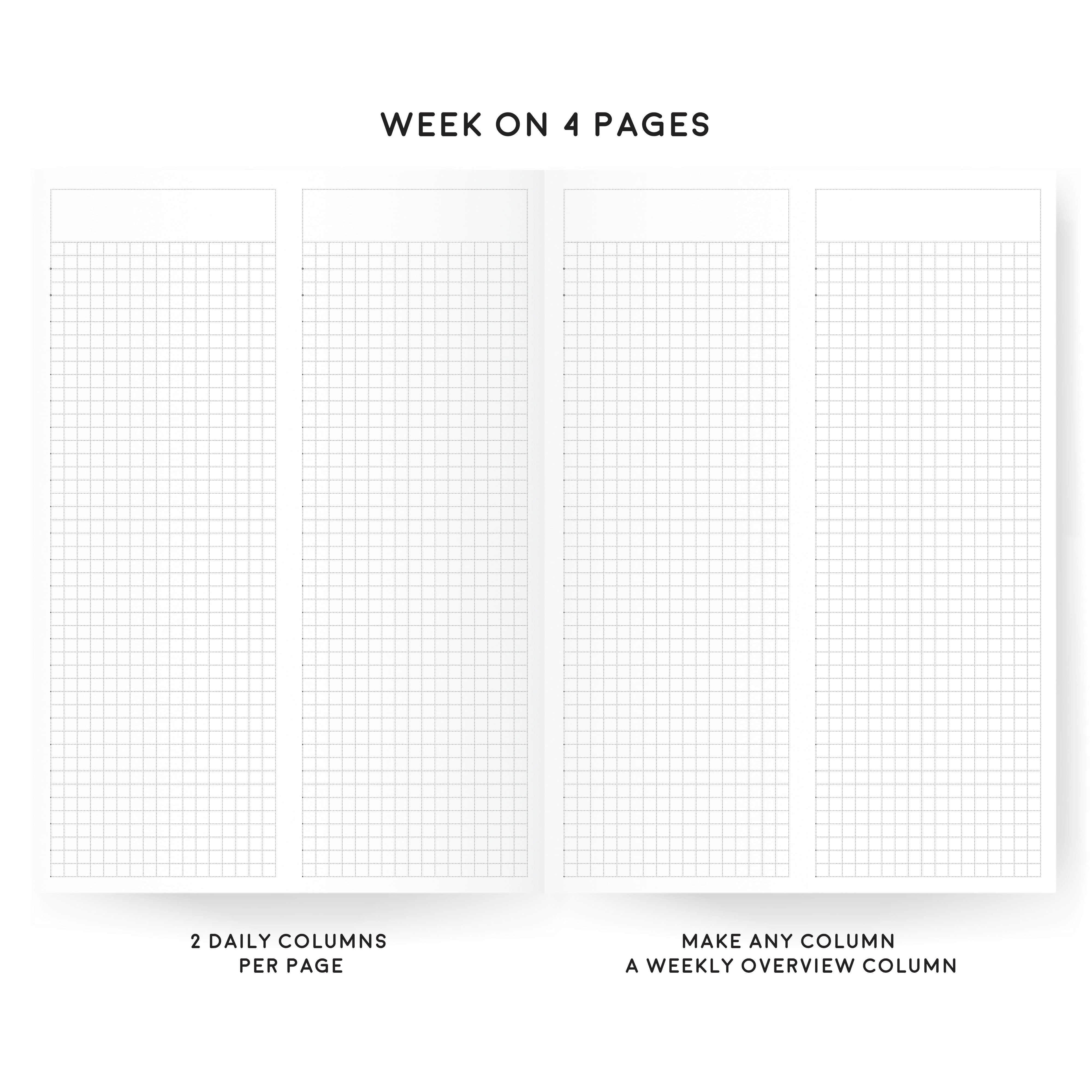 Oops A5 | Classic Weekly Vertical Planner | Undated | Tomoe River Paper