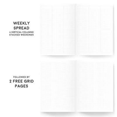 B6 Classic Weekly Vertical Planner | Undated | Tomoe River Paper