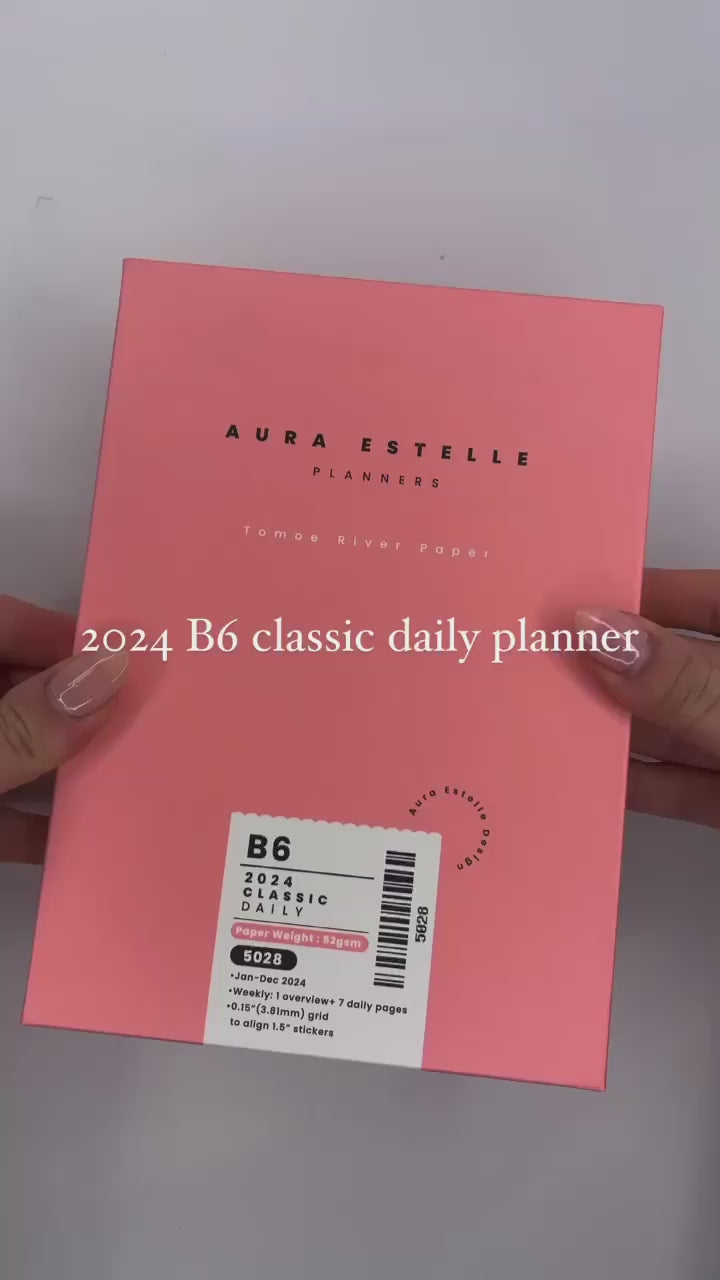 B6 Classic Daily Planners | 2024 Dated | Tomoe River Paper