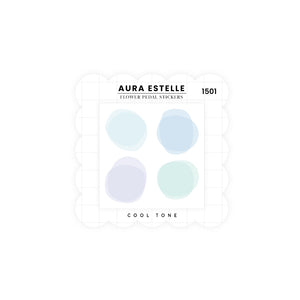 Aura Estelle Washi Stickers | Flower Petals Blue Flower Petals Blue washi sticker sheet product shot