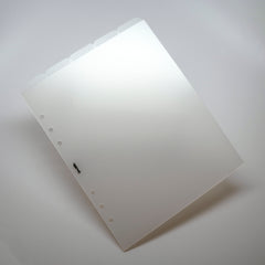 Top Tab Dividers - Glass Plastic - Semi Transparent
