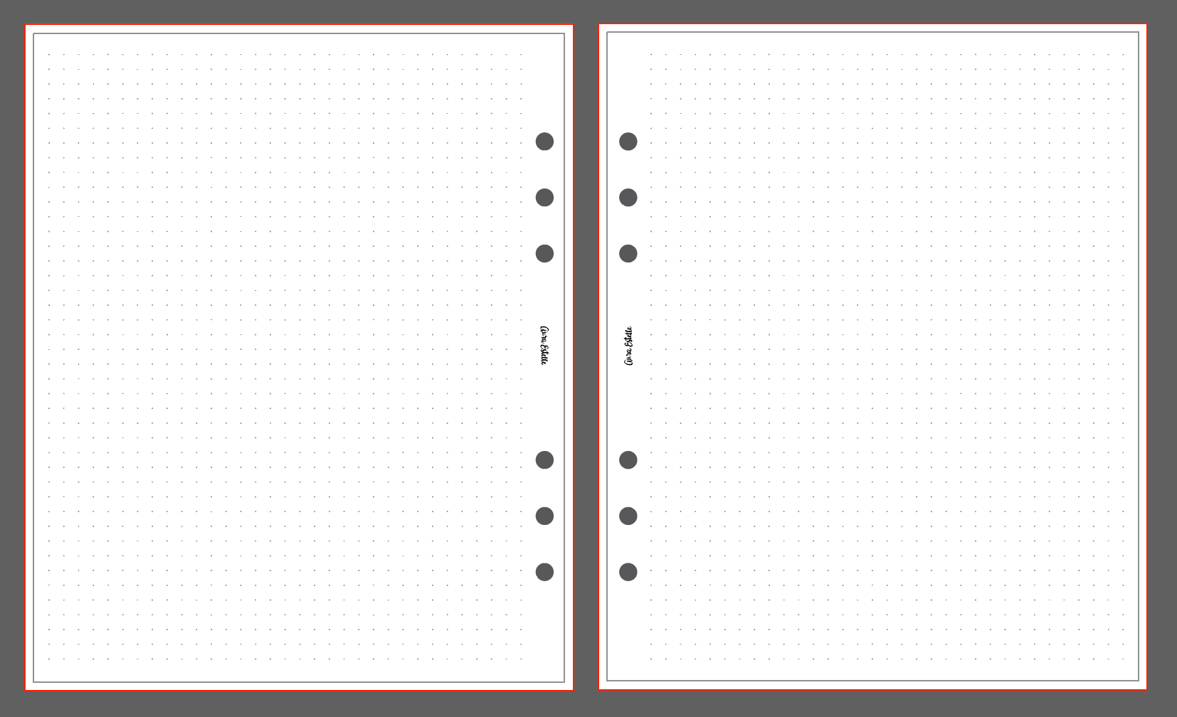 A5W Dot Grid Inserts 1003