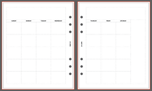 A5W Monthly Inserts - Clustered Style 1010