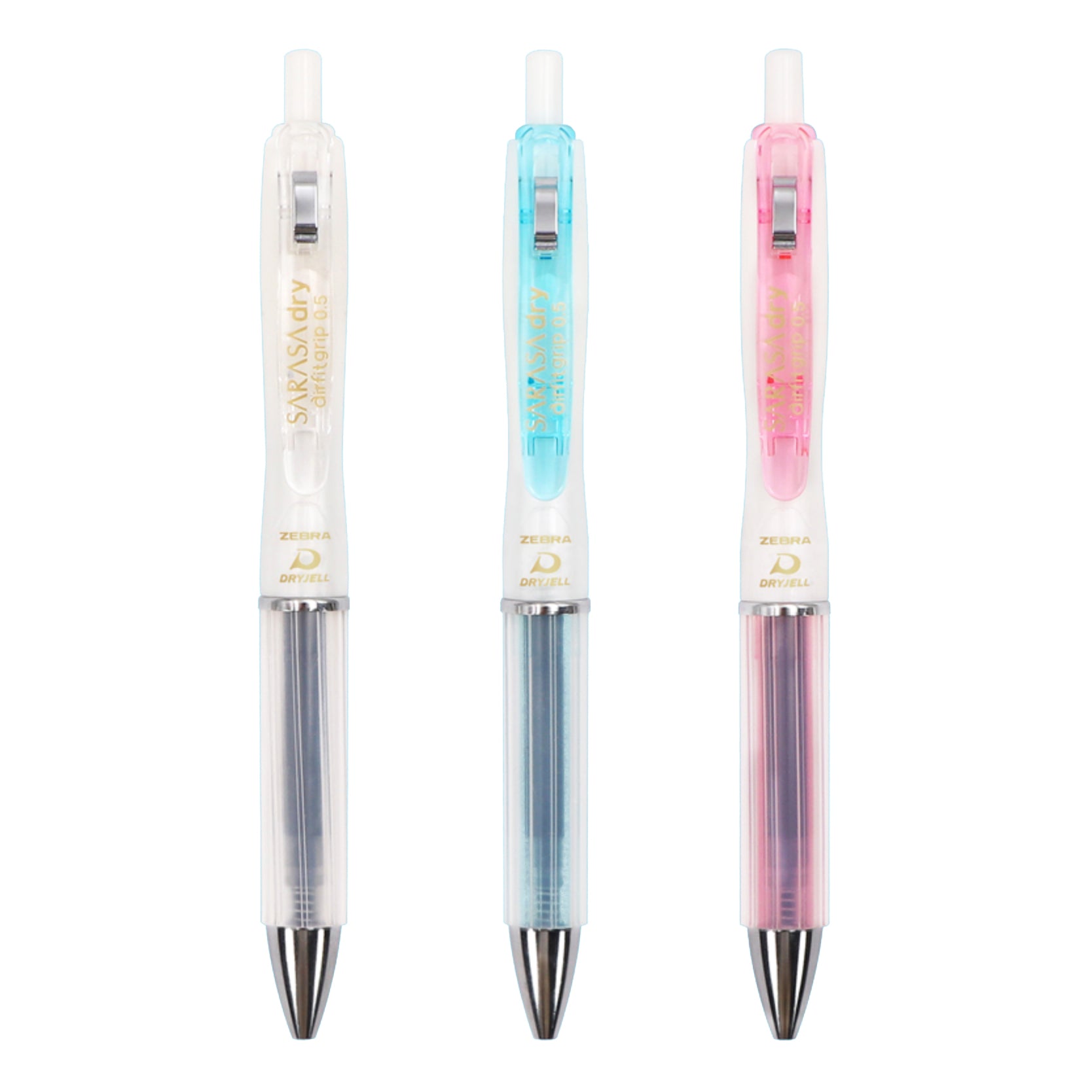 Zebra Sarasa Dry Airfit Grip Gel Pen Black Ink 0.5/0.4mm - Japan Only Edition