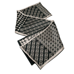 Aura Estelle Twilly Scarf monotone DD pattern scarf laid flat