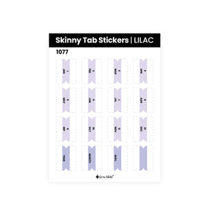 Skinny Tab Stickers Lilac