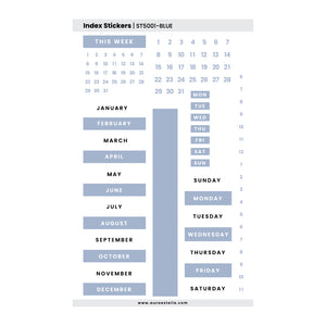 Index Sticker Set For B6 Classic Notebooks