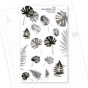 Aura Estelle Washi Stickers | Shadows III Tropical Leaves Shadows III Tropical Leaves washi sticker sheet product shot