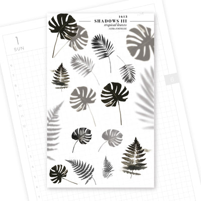 Washi Stickers | Shadows III Tropical Leaves