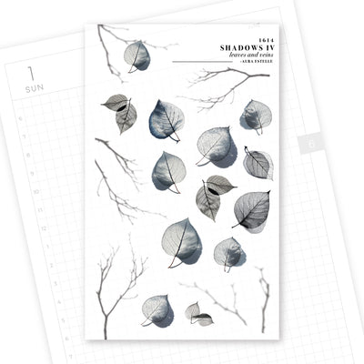 Washi Stickers | Shadows IV Leaves and Veins