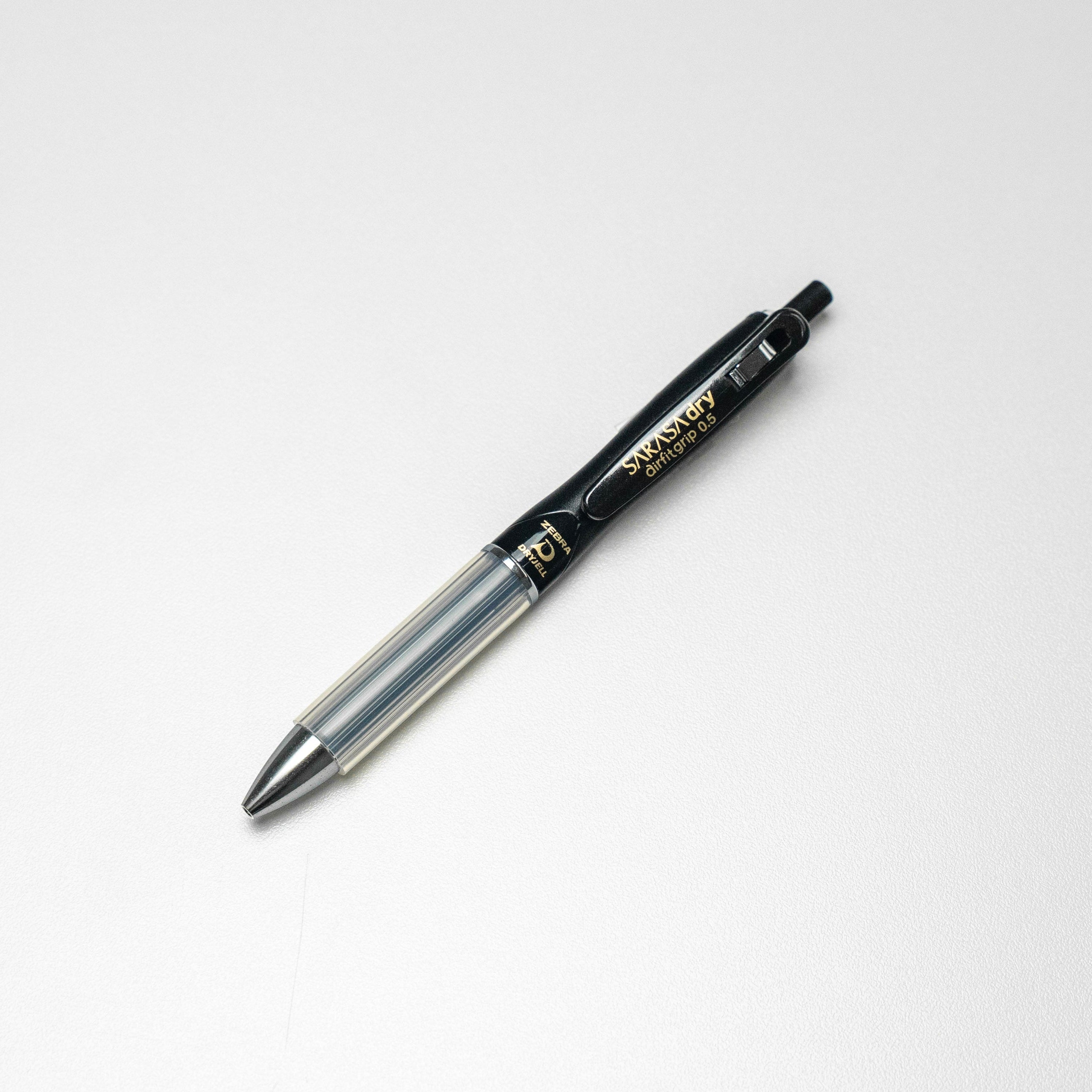 Zebra Sarasa Dry Airfit Grip Gel Pen Black Ink 0.5/0.4mm - Japan Only Edition