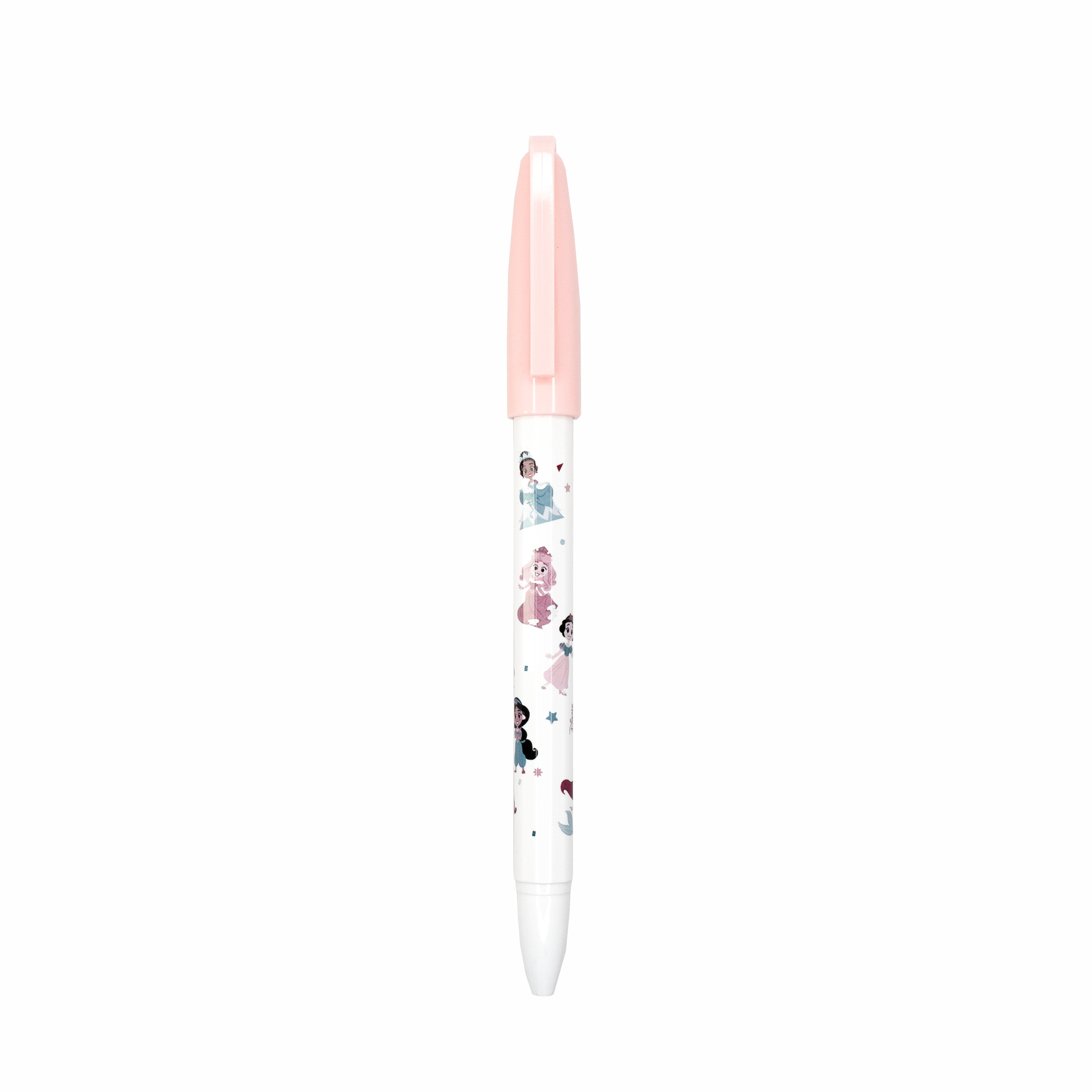 Aura Estelle Kokuyo x Anterique Disney 100 Princess Gel Pen pink cap Disney 100 Princess black ink gel pen product shot