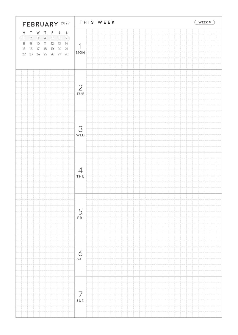 2027 Weekly Horizontal A5 | Magnet Planner page 30