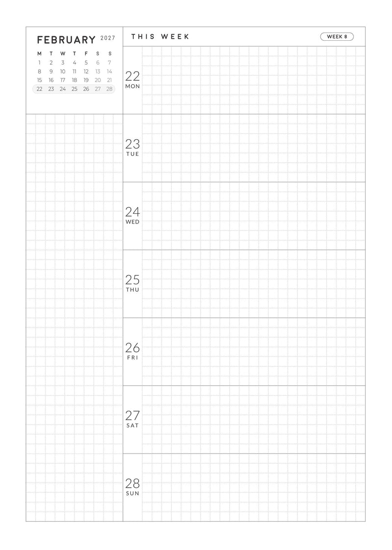 2027 Weekly Horizontal A5 | Magnet Planner page 36