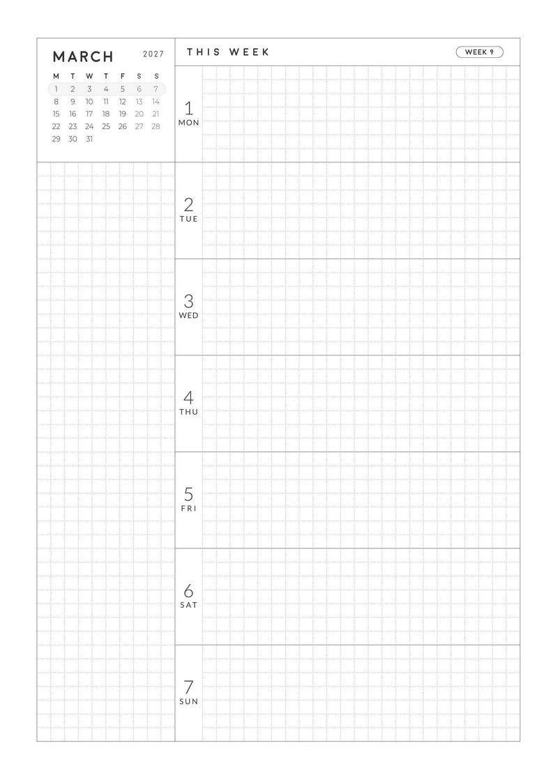 2027 Weekly Horizontal A5 | Magnet Planner page 44