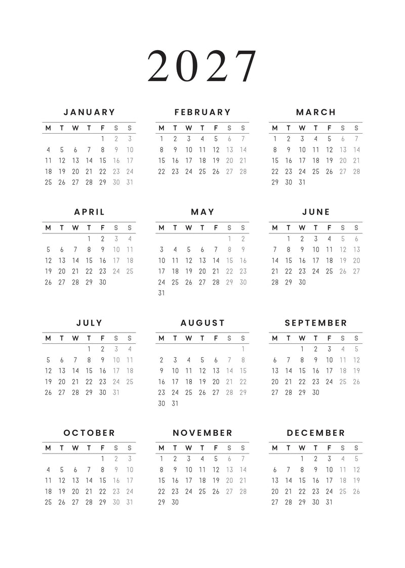 2027 Weekly Horizontal B6 | Magnet Planner page 3