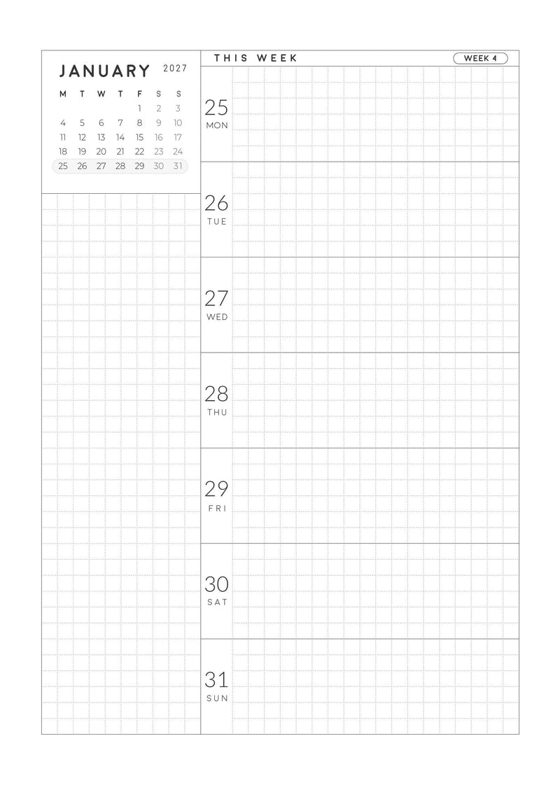 2027 Weekly Horizontal B6 | Magnet Planner page 22