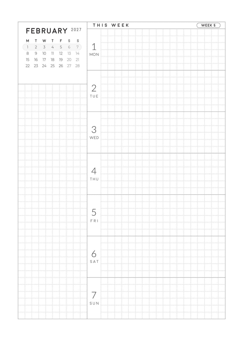 2027 Weekly Horizontal B6 | Magnet Planner page 30