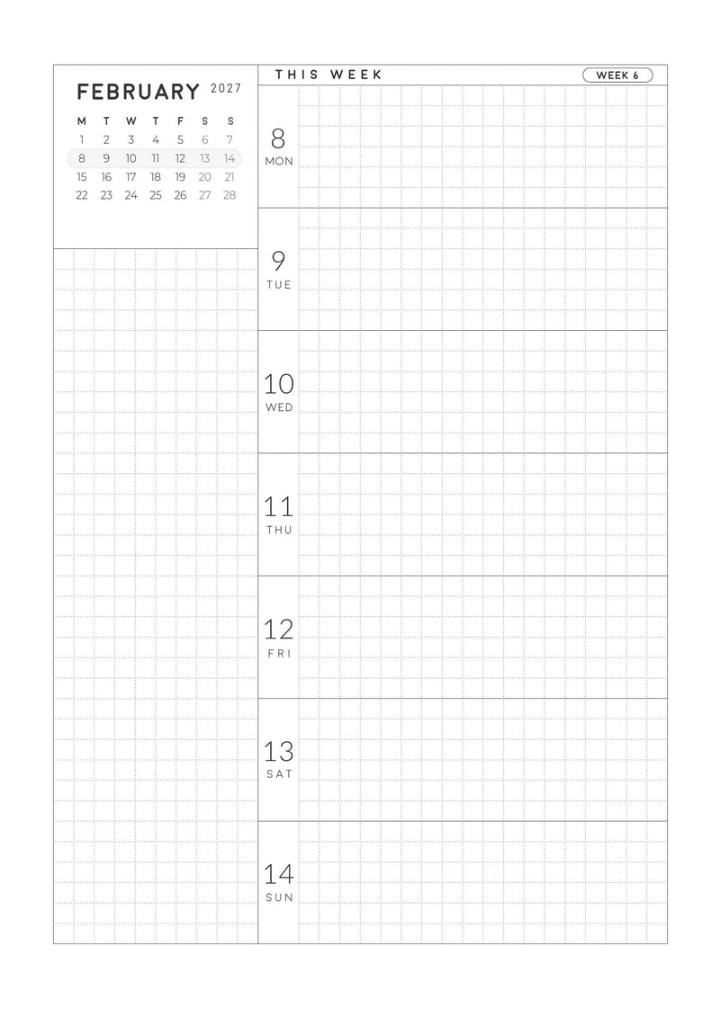 2027 Weekly Horizontal B6 | Magnet Planner page 32
