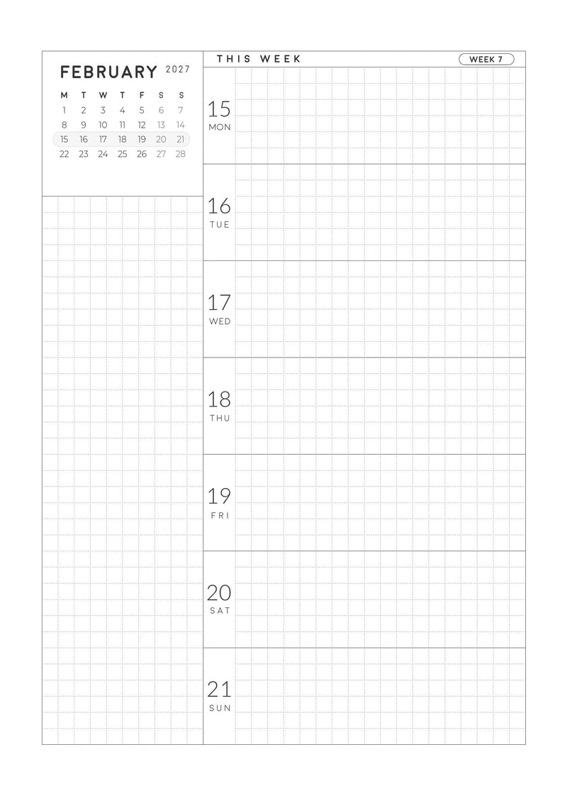 2027 Weekly Horizontal B6 | Magnet Planner page 34
