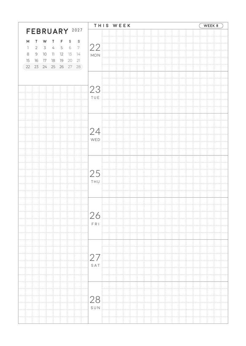 2027 Weekly Horizontal B6 | Magnet Planner page 36