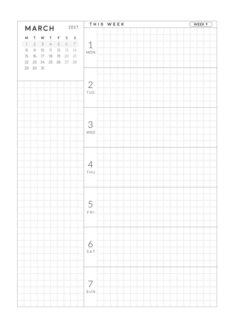 2027 Weekly Horizontal B6 | Magnet Planner page 44
