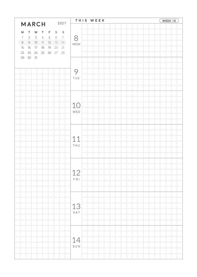 2027 Weekly Horizontal B6 | Magnet Planner page 46