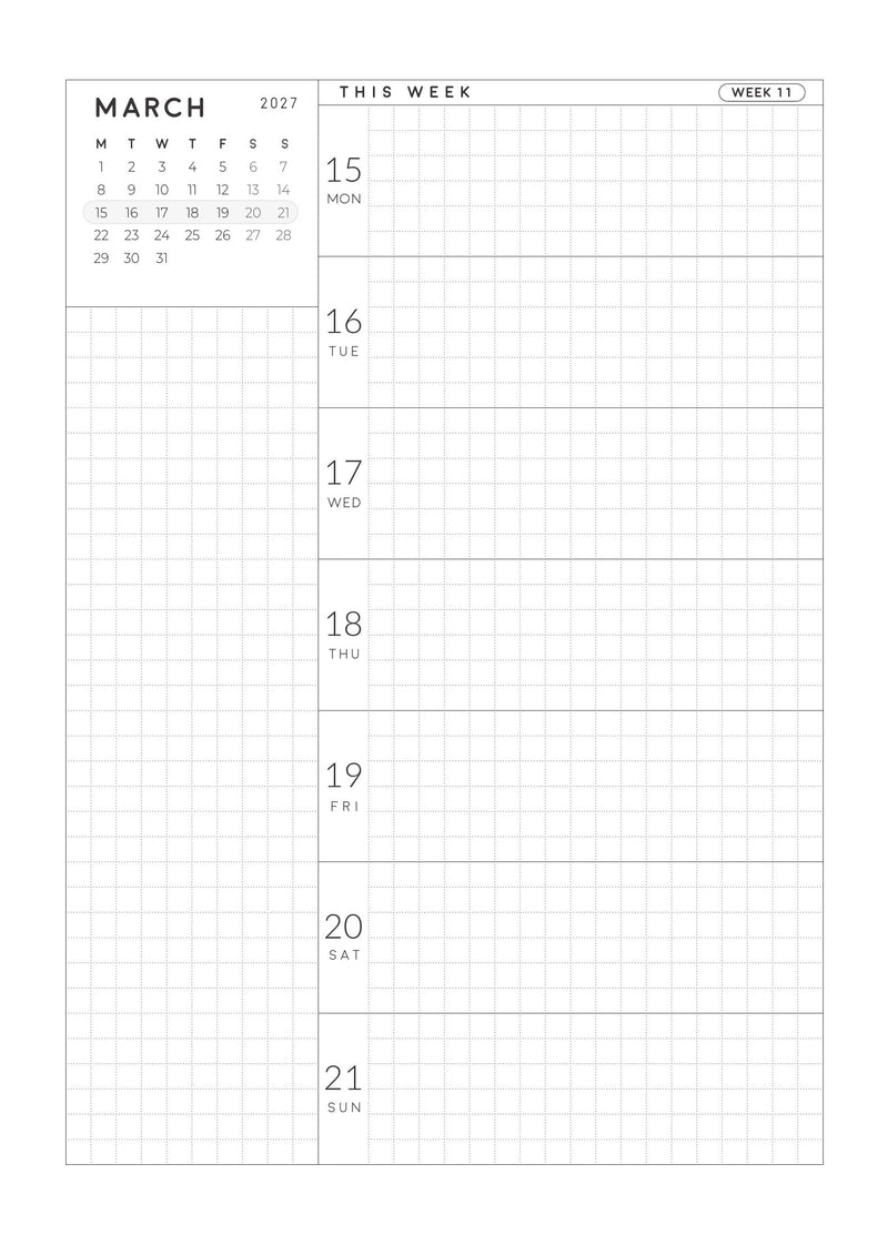 2027 Weekly Horizontal B6 | Magnet Planner page 48