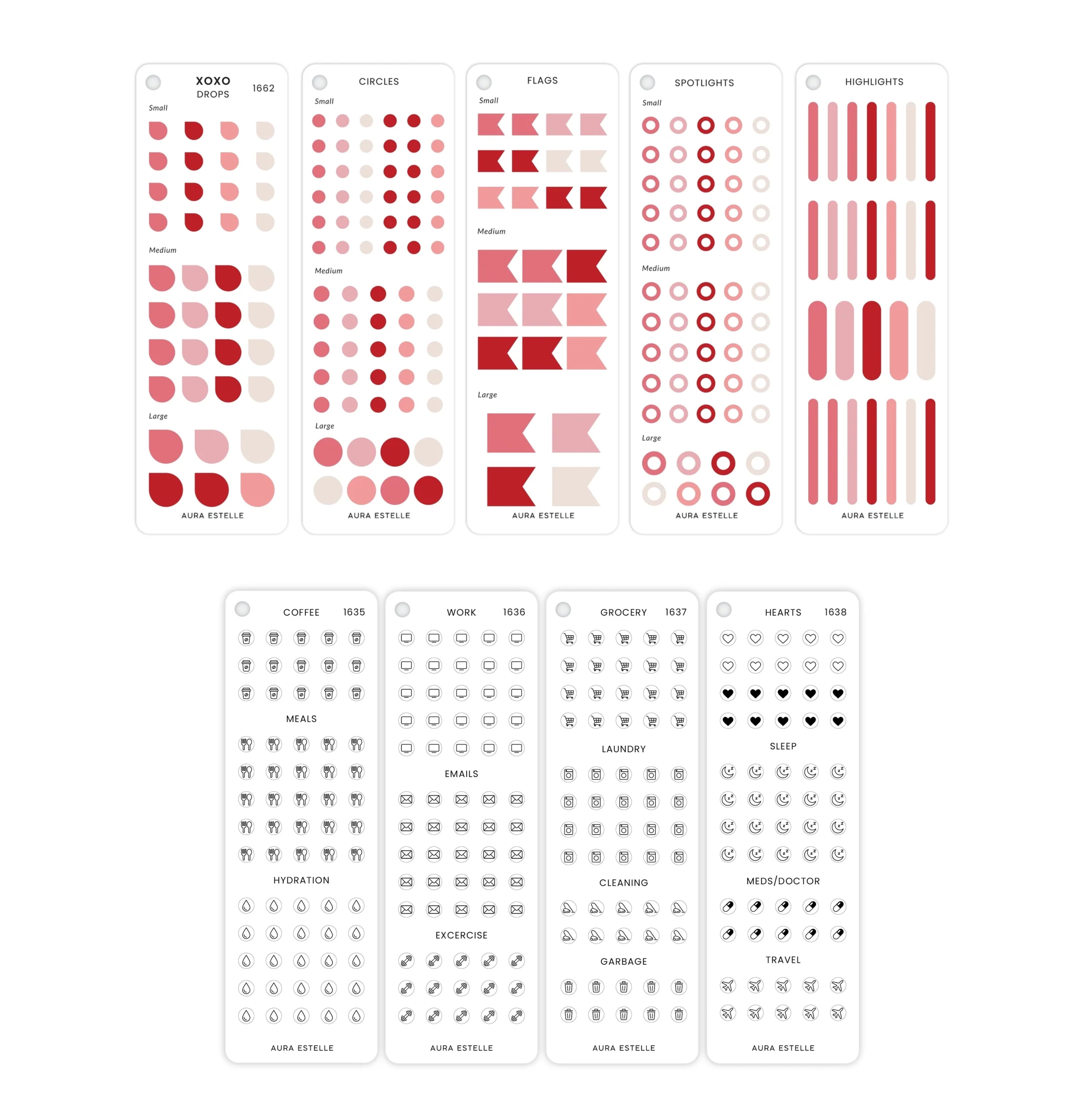 XOXO Sticker Set Without Cover & Screw