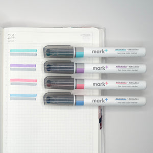 Kokuyo Mark+ | Duo-nib Two Tone Color Marker | Highlighter