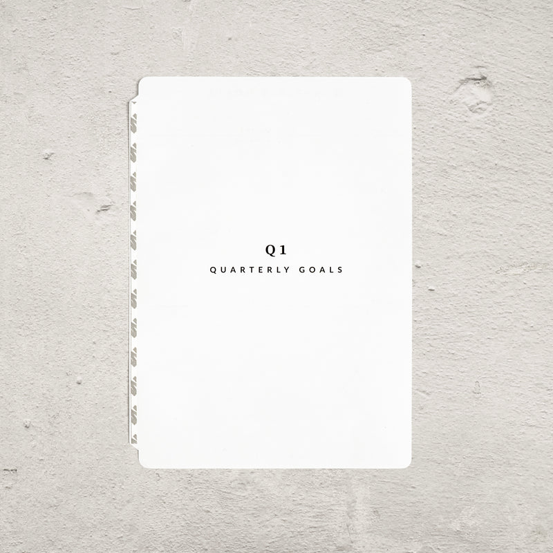 Aura Estelle Goals Tip-In paper insert for Magnet Planner A5 quarterly goals tip-in front page
