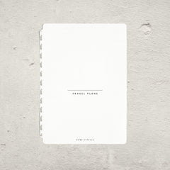 Aura Estelle Travel Tip-In A5 travel plans page front product shot