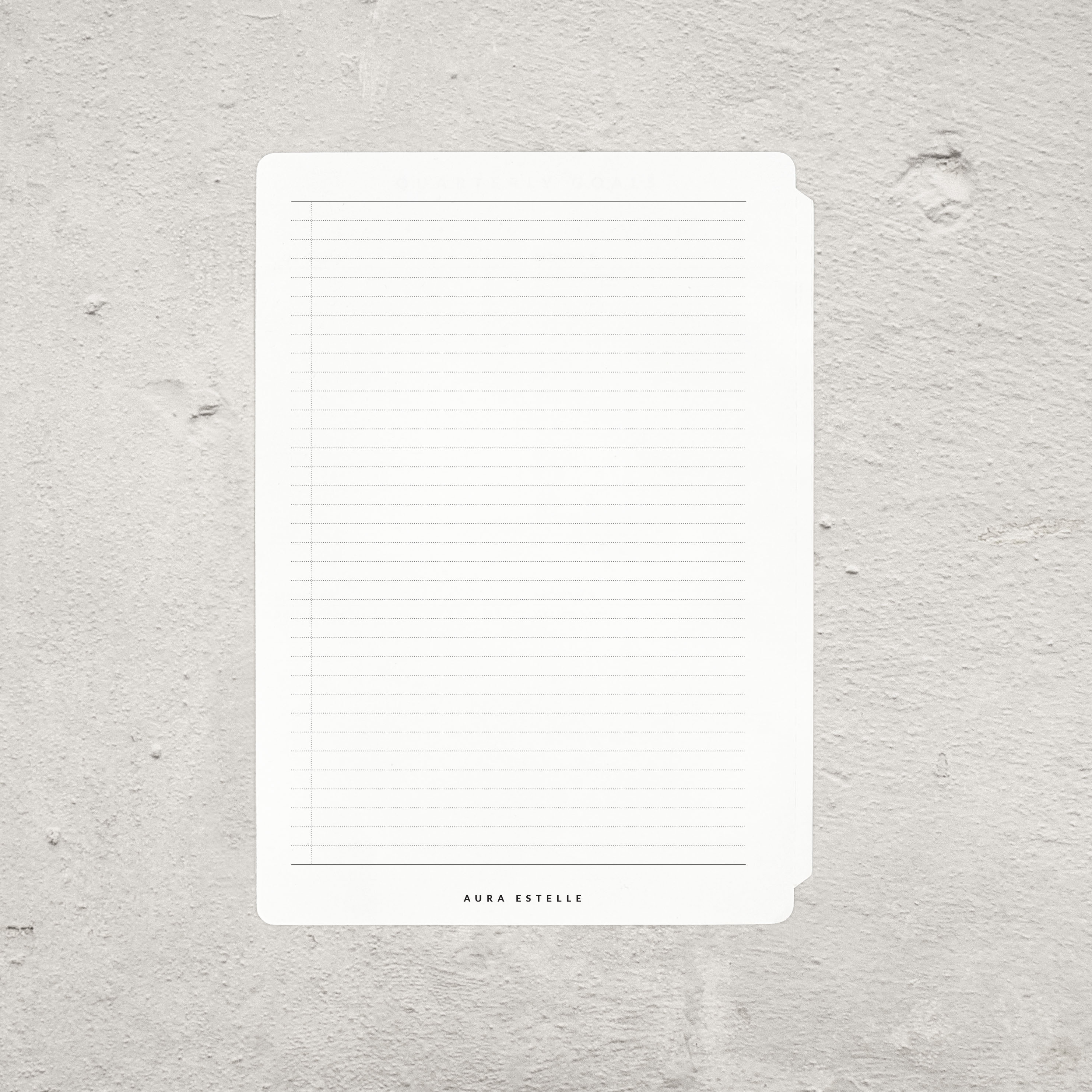 Aura Estelle Travel Tip-In A5 world map page back product shot