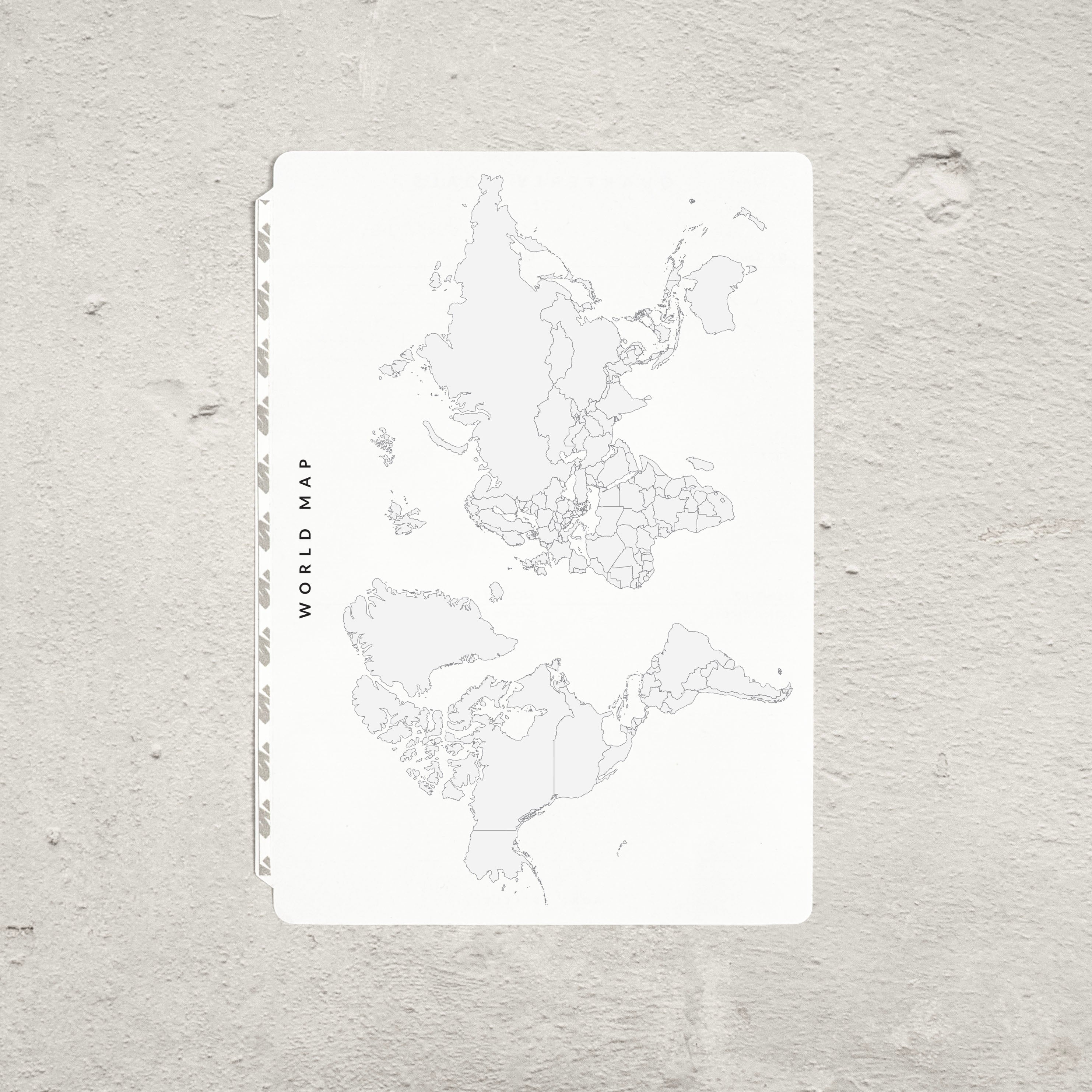Aura Estelle Travel Tip-In A5 world map page front product shot