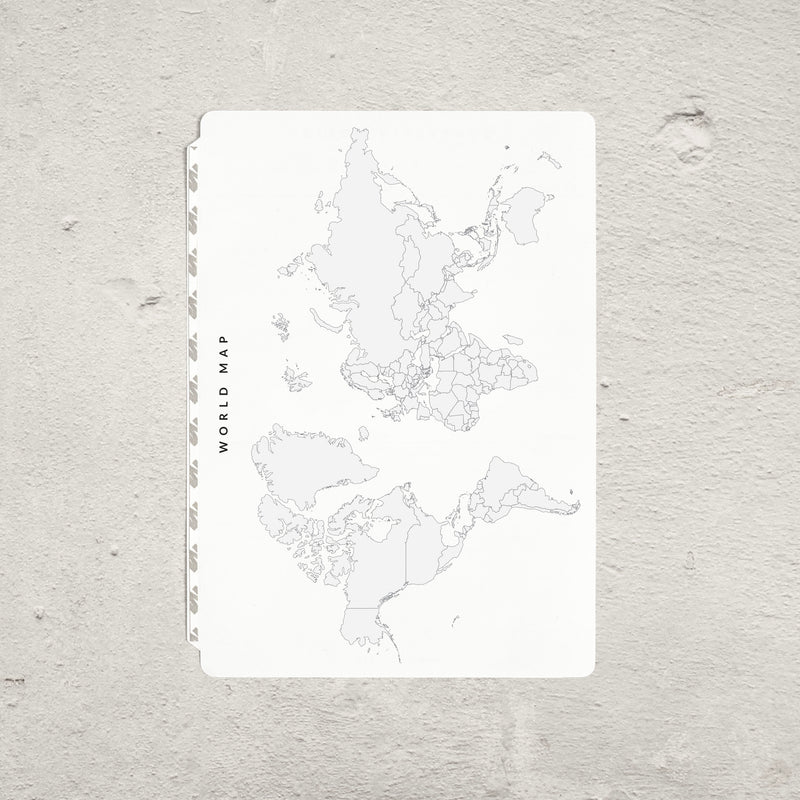 Aura Estelle Travel Tip-In A5 world map page front product shot