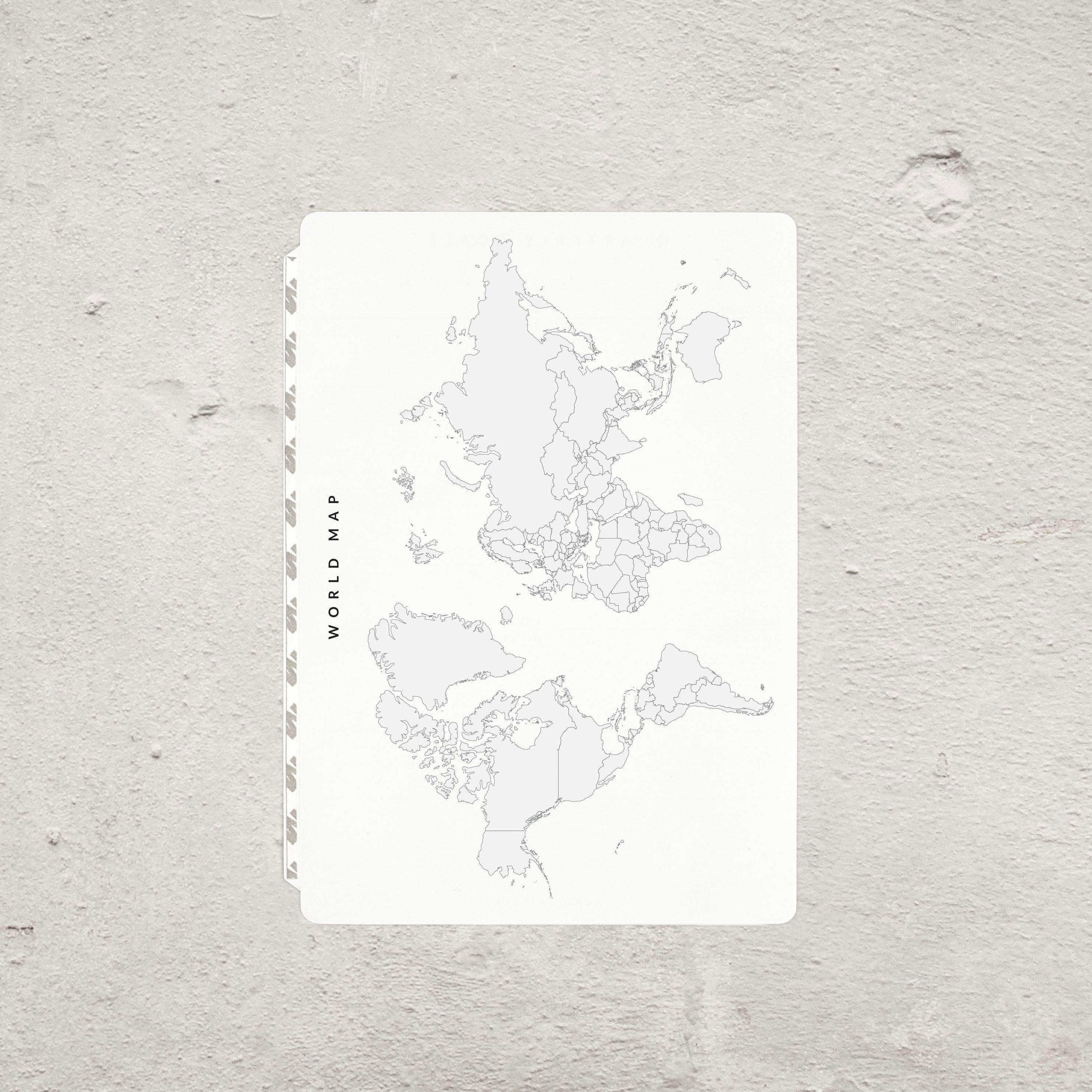 Aura Estelle Travel Tip-In B6 world map page front product shot