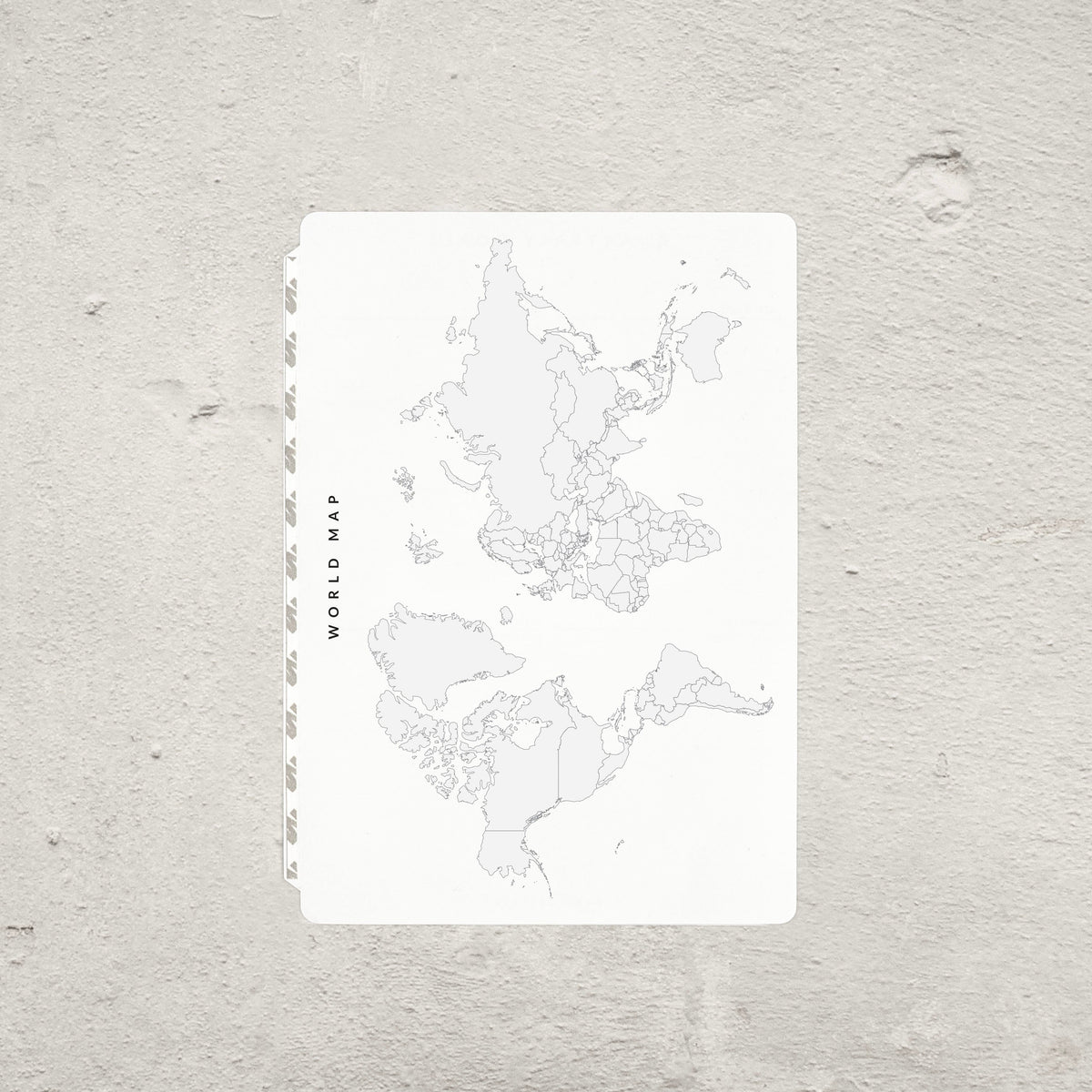 Aura Estelle Travel Tip-In B6 world map page front product shot