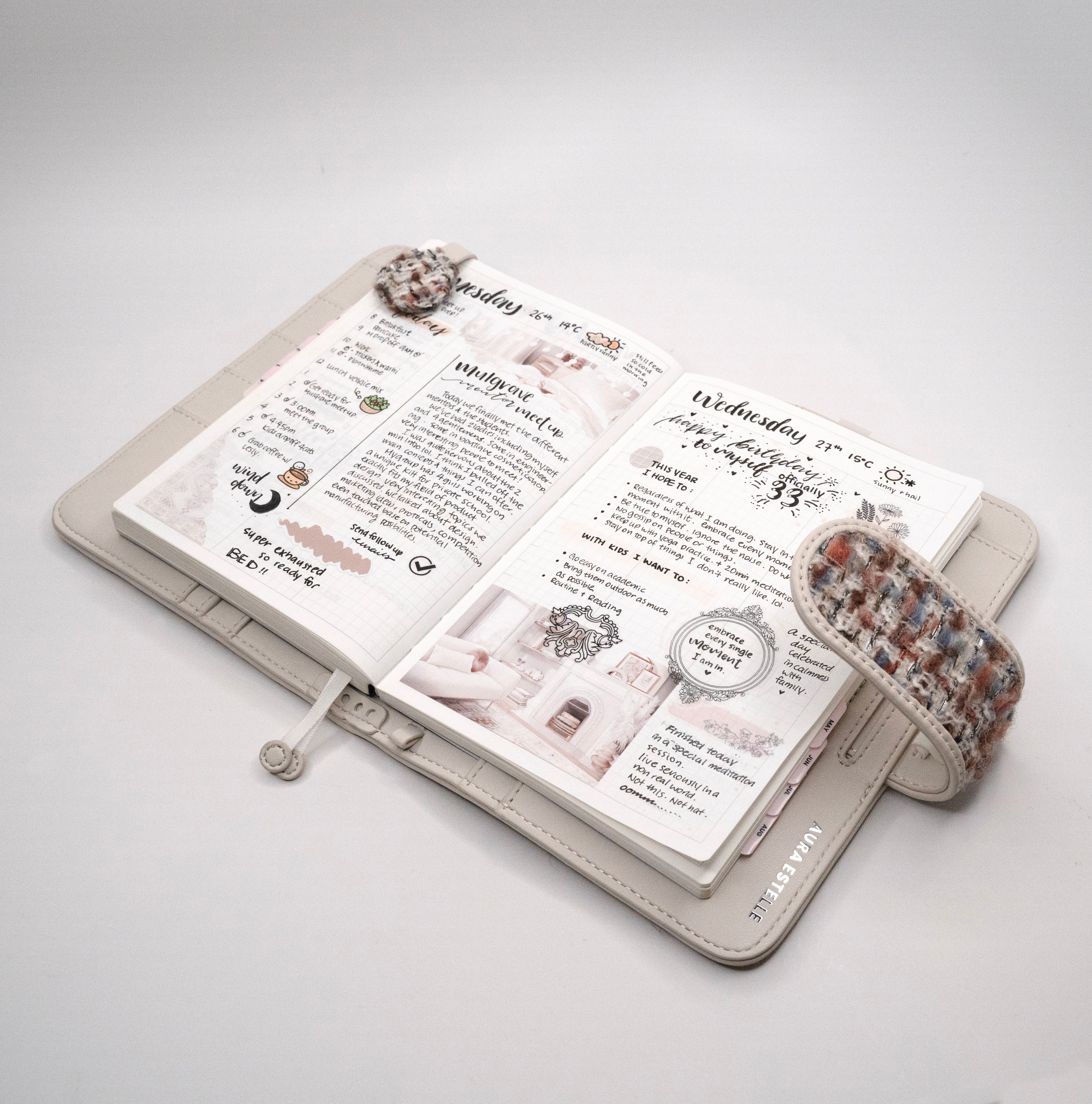 Tweed Planner Cover A5 - Sugar Spice Symphony