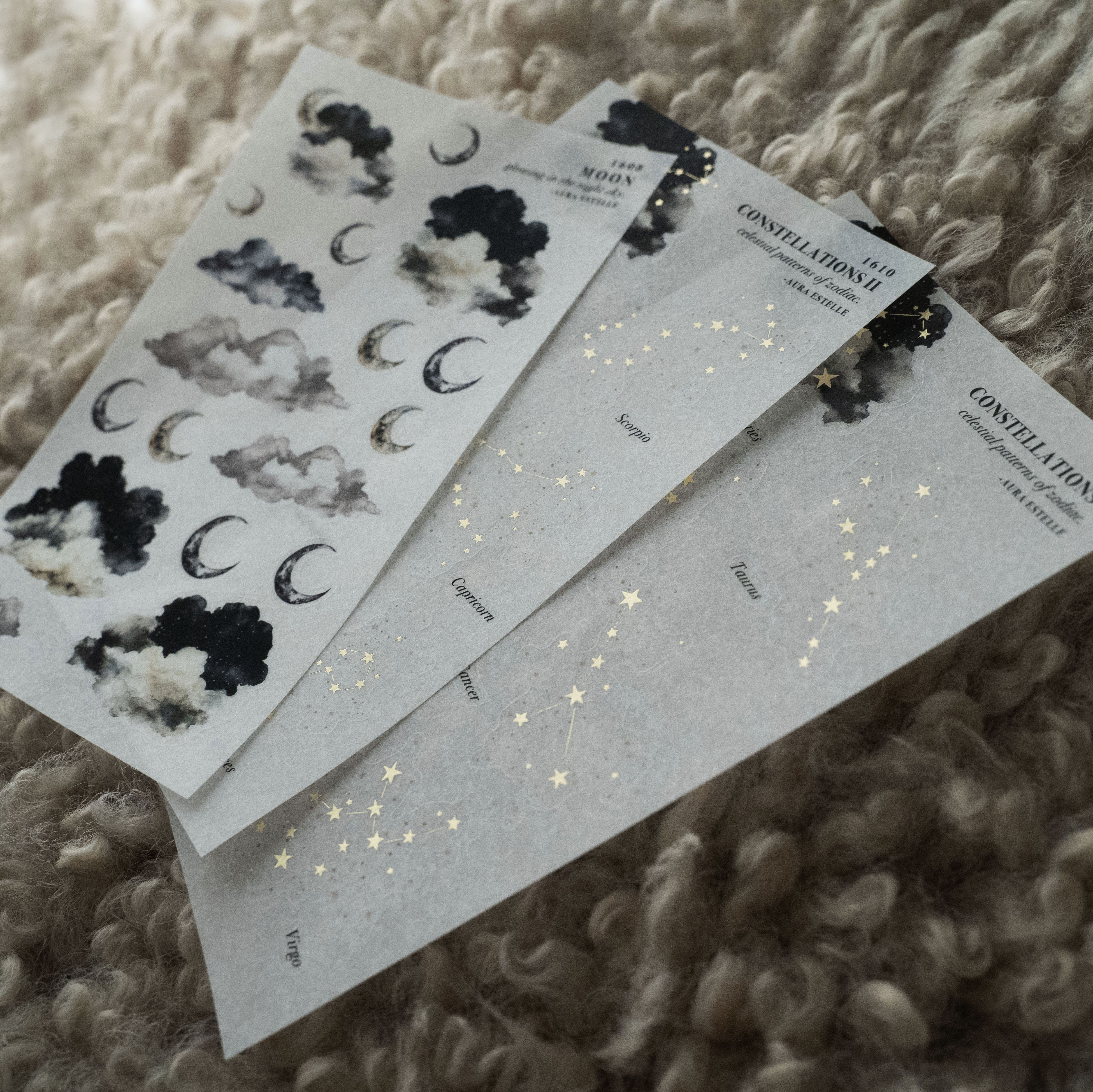 Washi Stickers | Moon and Constellations | 3pcs pack
