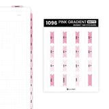 Aura Estelle Skinny Tab Stickers Pink Gradient Matte skinny tab sticker sheet product shot