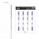 Aura Estelle Skinny Tab Stickers Lilac Gradient Matte skinny tab sticker sheet product shot