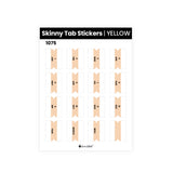 Aura Estelle Skinny Tab Stickers Yellow Yellow skinny tab sticker sheet product shot